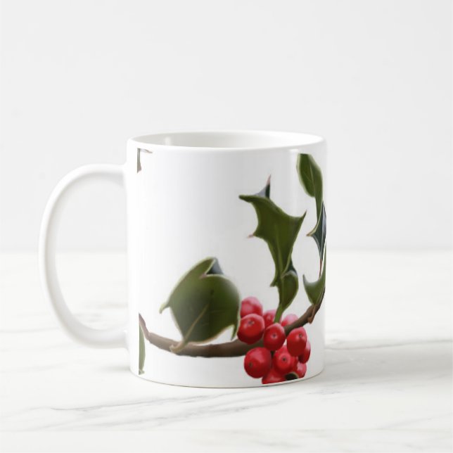 Holly Berries Coffee Mug (Left)
