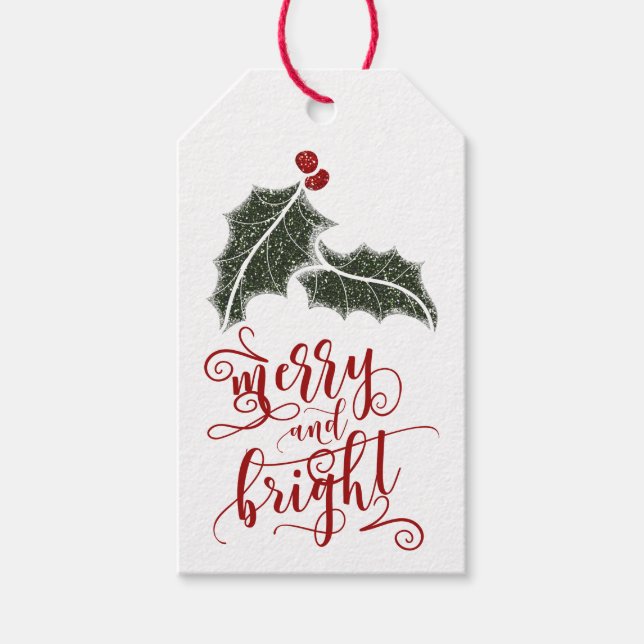 Holly Berries | Merry & Bright Gift Tags (Front)