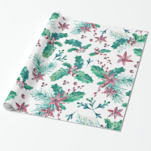 Holly Berries of Bright Colours Wrapping Paper