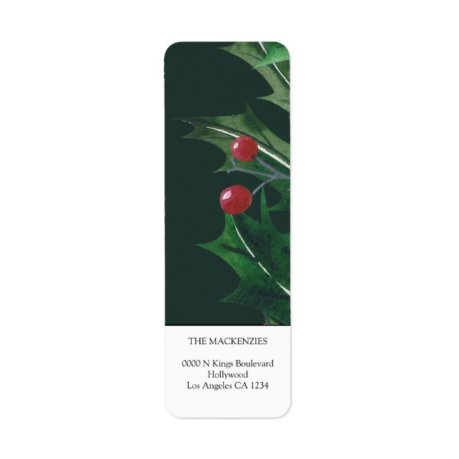 Holly Berries Personalised Christmas (Front)