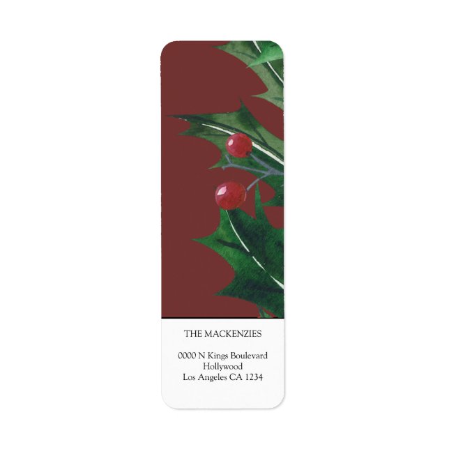 Holly Berries Personalised Christmas (Front)