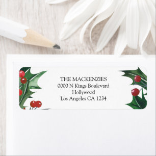 Holly Berries Personalized Christmas