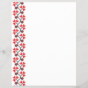 Holly Berries Red flower cross-stitch design Flyer