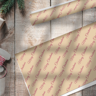 Holly Berries Red on Gold Merry Christmas Tissue Paper