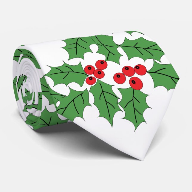 Holly Berries Tie (Rolled)
