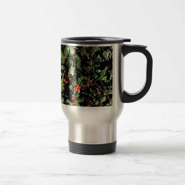 Holly & Berries Travel Mug (Right)