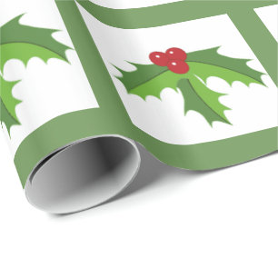 Holly Berries Wrapping Paper