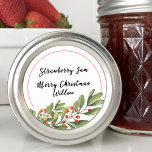 Holly Berry Blank Homemade Jar Canning Classic Round Sticker<br><div class="desc">Christmas winter holly berry blank sticker label. Write your spice,  baked good,  canning or whatever you wish for this holiday season.</div>