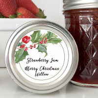 Holly Berry Blank Jar Canning Homemade