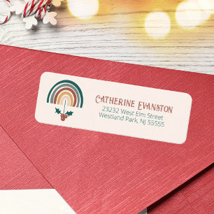 Holly Berry Boho Christmas Rainbow