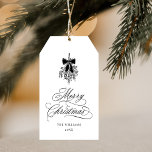 Holly Berry Bouquet Romantic Merry Christmas Gift Tags<br><div class="desc">This Christmas gift tag features elegant and romantic swirly calligraphy lettering with a winter holly berry bouquet and a simple pine tree pattern on the back. For more advanced customisation of this design,  please click the BLUE DESIGN TOOL BUTTON above!</div>
