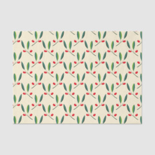Holly Berry Christmas Art One Little Christmas Tre Tissue Paper