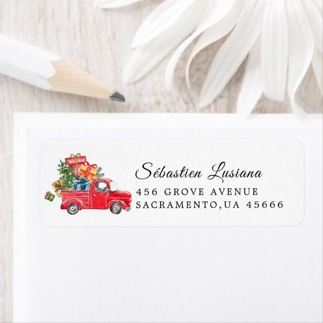 Holly Berry Christmas Holiday Return Address (Insitu)