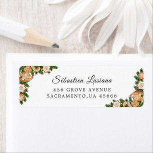 Holly Berry Christmas Holiday Return Address