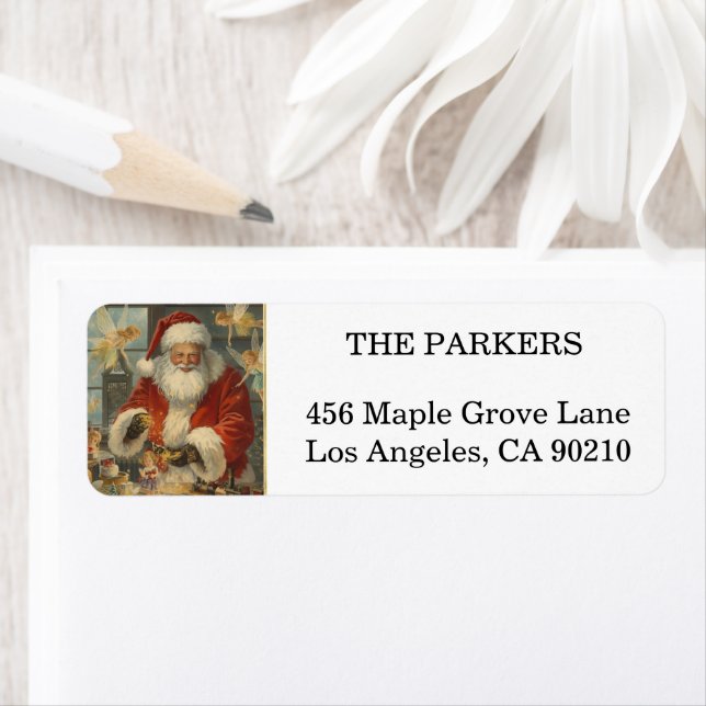 Holly Berry Christmas Holiday Return Address Label (Insitu)