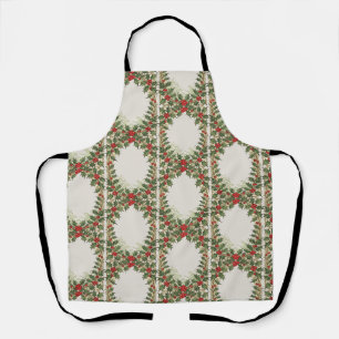 Holly Berry Decorative Christmas Border Apron