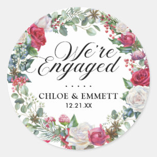 Holly Berry Engagement Party Envelope Seal