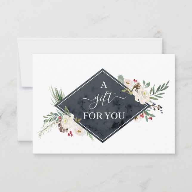 Holly Berry & Floral Blossom Gift Certificate (Front)