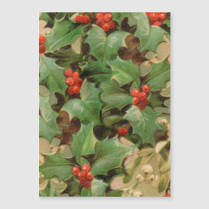 Holly Berry Greenery Christmas Holiday Vintage