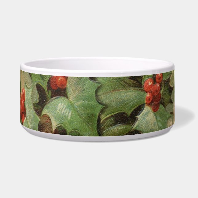 Holly Berry Greenery Christmas Holiday Vintage (Left)