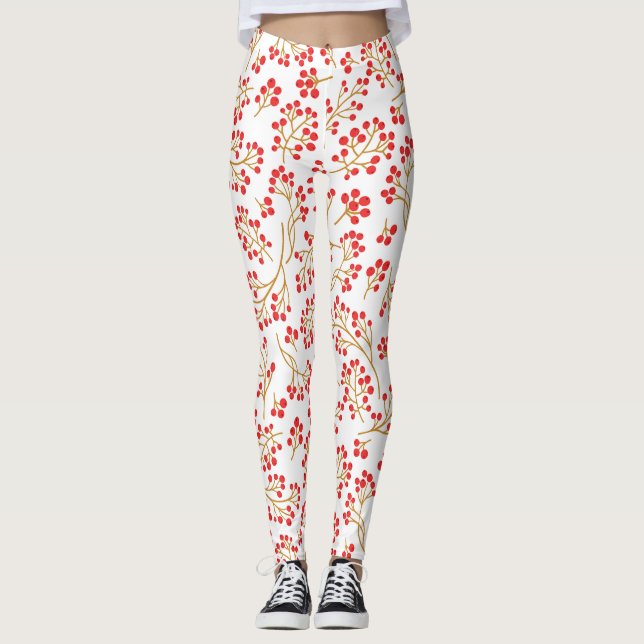 Holly Berry Leggings (Front)