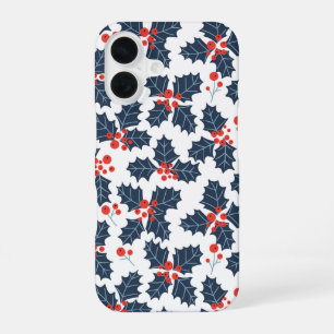 Holly berry on white iPhone 16 case