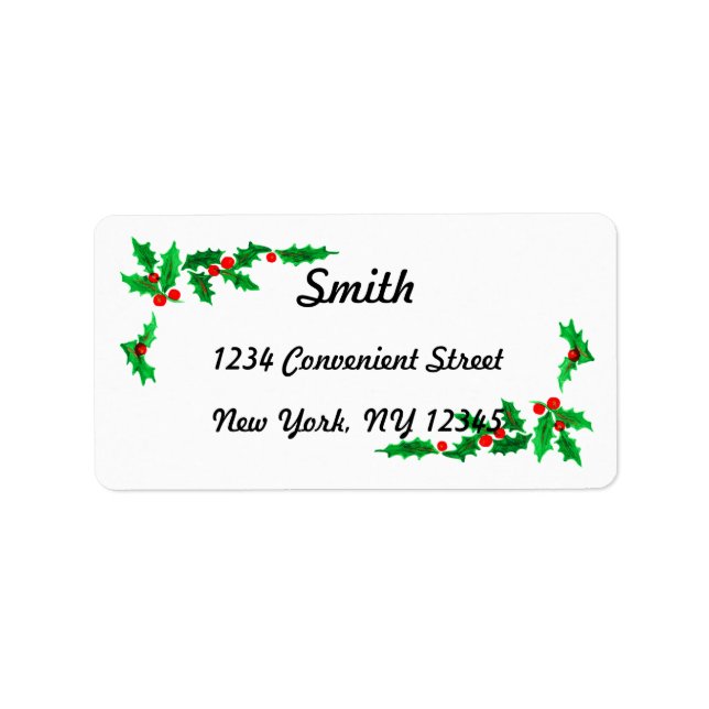 Holly Berry Return Address Label (Front)