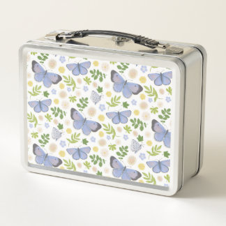 Holly Blue Butterfly Metal Lunch Box