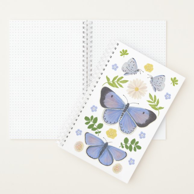 Holly Blue Butterfly Spiral Notebook (Inside)