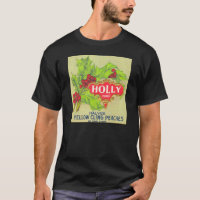 Holly Brand Peaches Vintage Fruit Crate Label