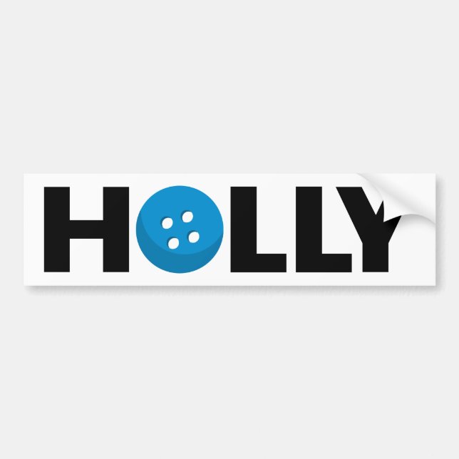 Holly button bumper sticker (Front)