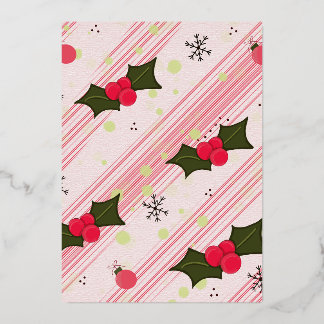 Holly by Sionna  Foil Holiday Card