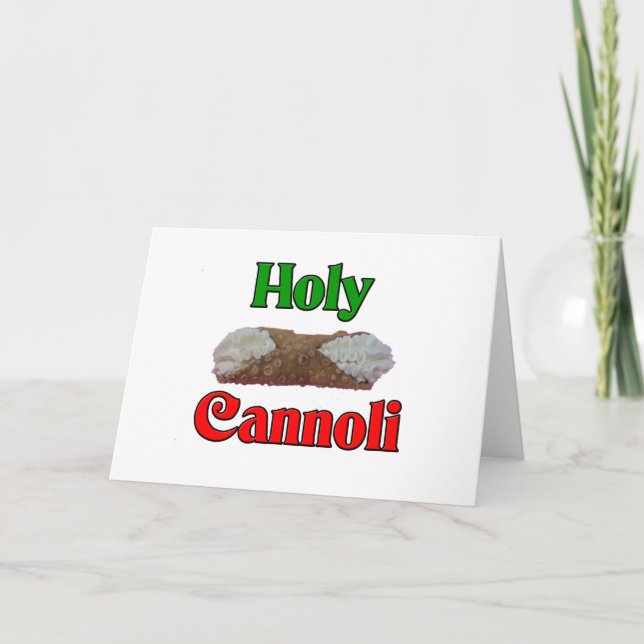 Holly Cannoli Holiday Card (Front)