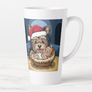 Holly chlid adored by yorkshire Terrier Latte Mug