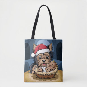 Holly chlid adored by yorkshire Terrier Tote Bag
