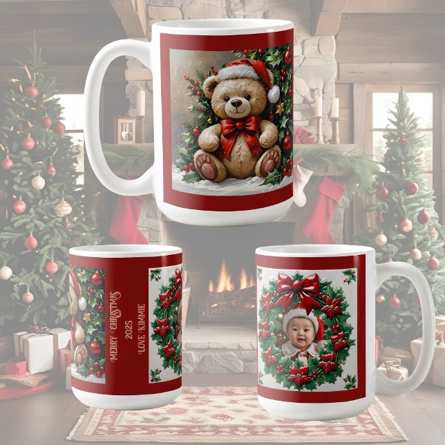 Holly Christmas Bear Coffee Mug (Creator Uploaded)