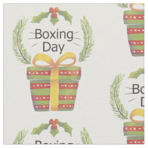 holly christmas boxing day fabric