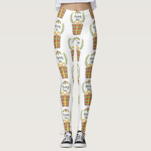 holly christmas boxing day leggings