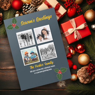 Holly Christmas Card