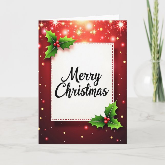 Holly Christmas Card (Front)