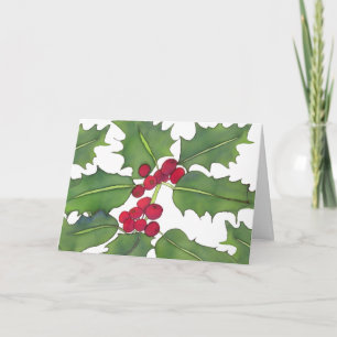 Holly Christmas Card 1