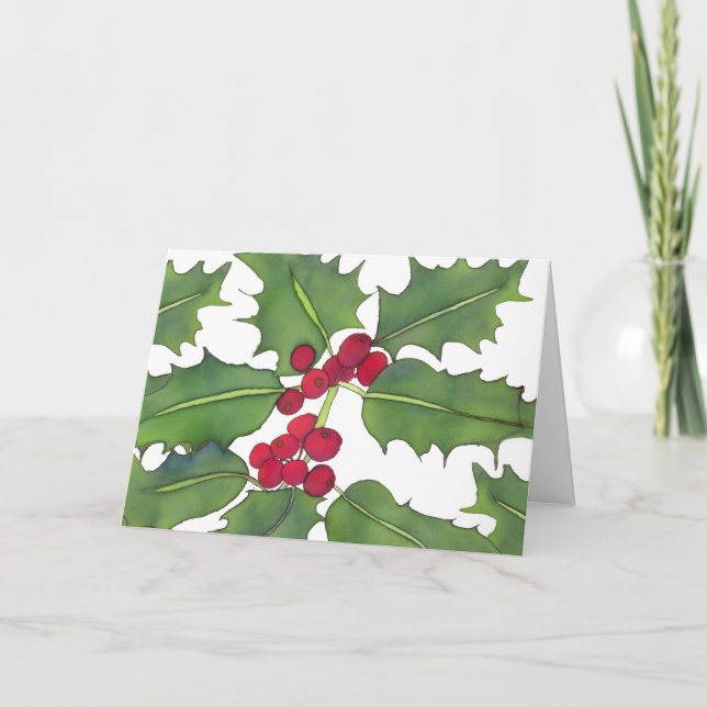Holly Christmas Card 1 (Front)