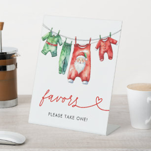  Holly Christmas  Santa Baby Shower Favour Sign