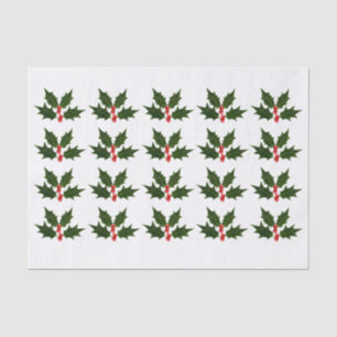 Holly Christmas Wrapping Gift Tissue Paper
