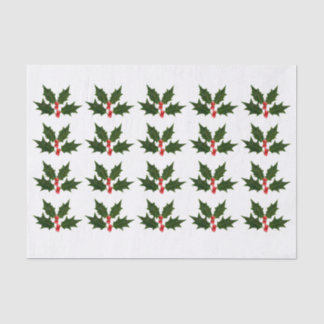 Holly Christmas Wrapping Gift Tissue Paper