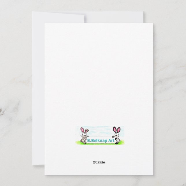 Holly Cow Christmas Holiday Card (Back)