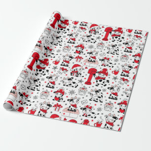 Holly Cow It's Christmas Wrapping Paper
