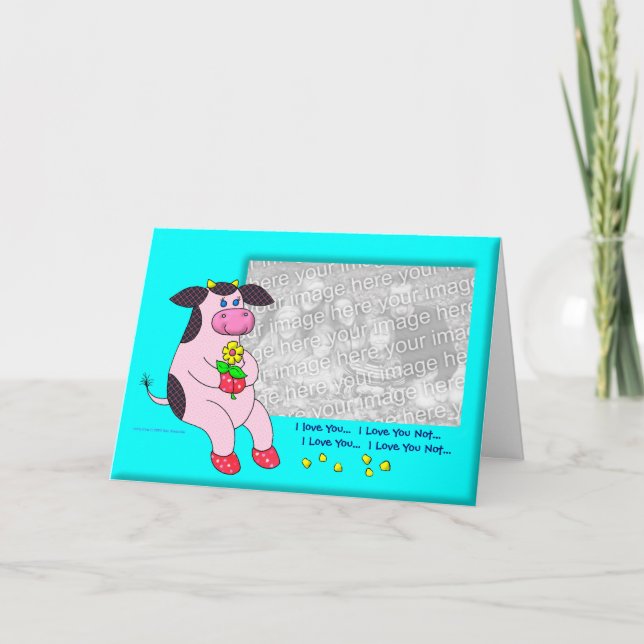 Holly Cow  "Love You Love You Love You" Holiday Card (Front)
