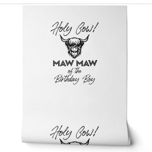 Holly Cow Maw Maw Of The Birthday Boy Highland Cow Wallpaper