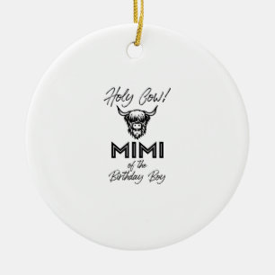 Holly Cow Mimi Of The Birthday Boy Highland Cow 1s Ceramic Tree Decoration